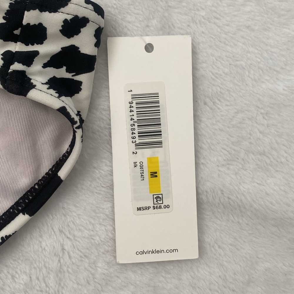 Calvin Klein Black and White Leopard Print Bikini - Picture 12 of 13